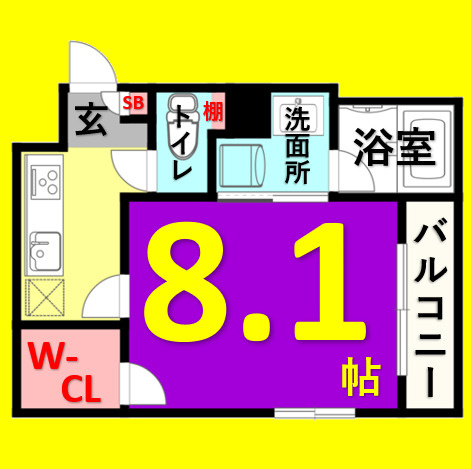 ベルビレッジ覚王山　名古屋市賃貸　仲介手数料無料の間取り