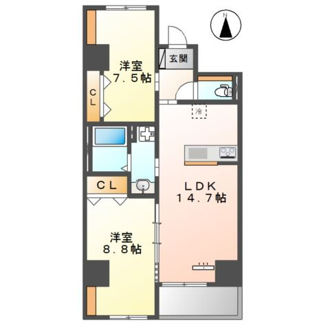 ラ　カーサ明倫の間取り