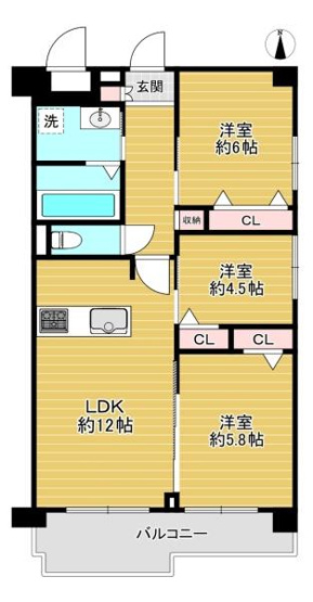 【間取り】 | 朝日プラザ門真