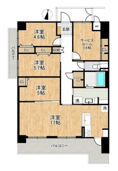ダイアパレス大和八木の間取り