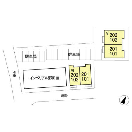インペリアル野田　Ⅵの区画図