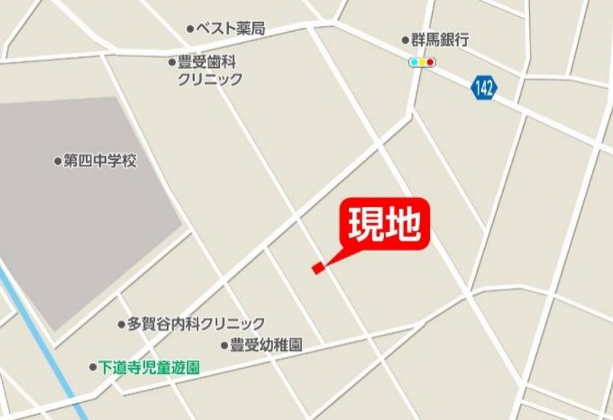 【中古】伊勢崎市馬見塚町1期　５Kの地図
