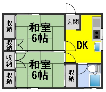 ６６９３９　瑞穂市本田事業用貸家の間取り