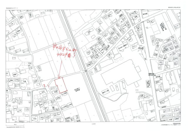 宇土市松山町　売地の土地図