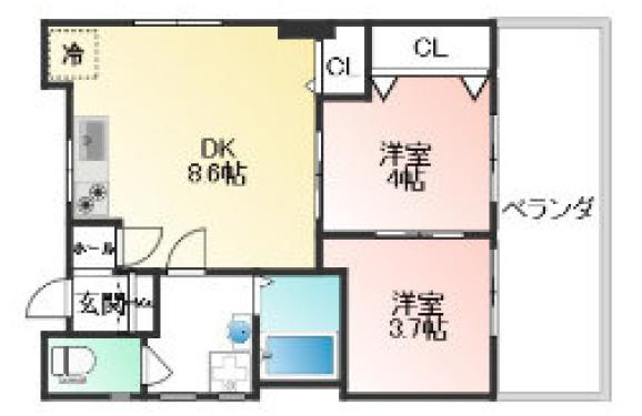 ラムール西山町の間取り