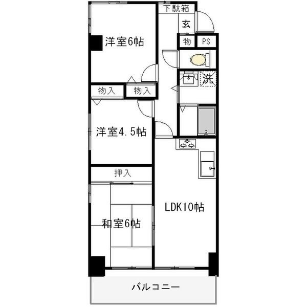 エルネスト甲南山手の間取り