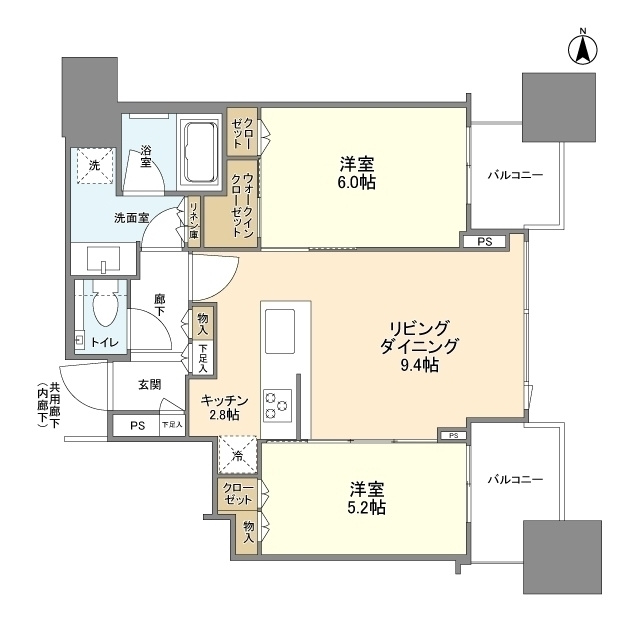 シティタワー大阪本町の間取り