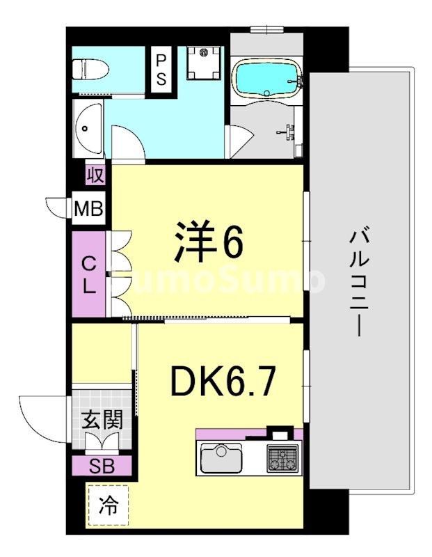リーガル靱本町の間取り