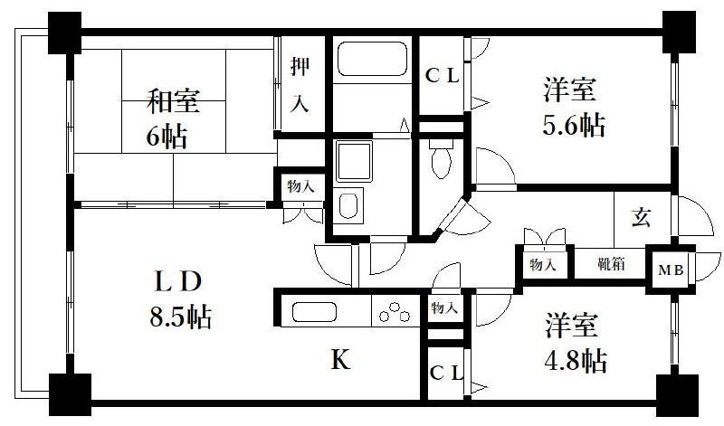 アミティエ博多駅南の間取り