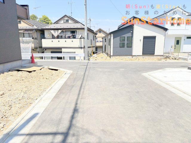 【サンスターホーム】青梅市長淵1丁目　新築8号棟の前面道路含む現地写真