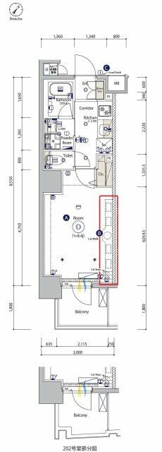 横浜市神奈川区青木町の賃貸マンションの間取り