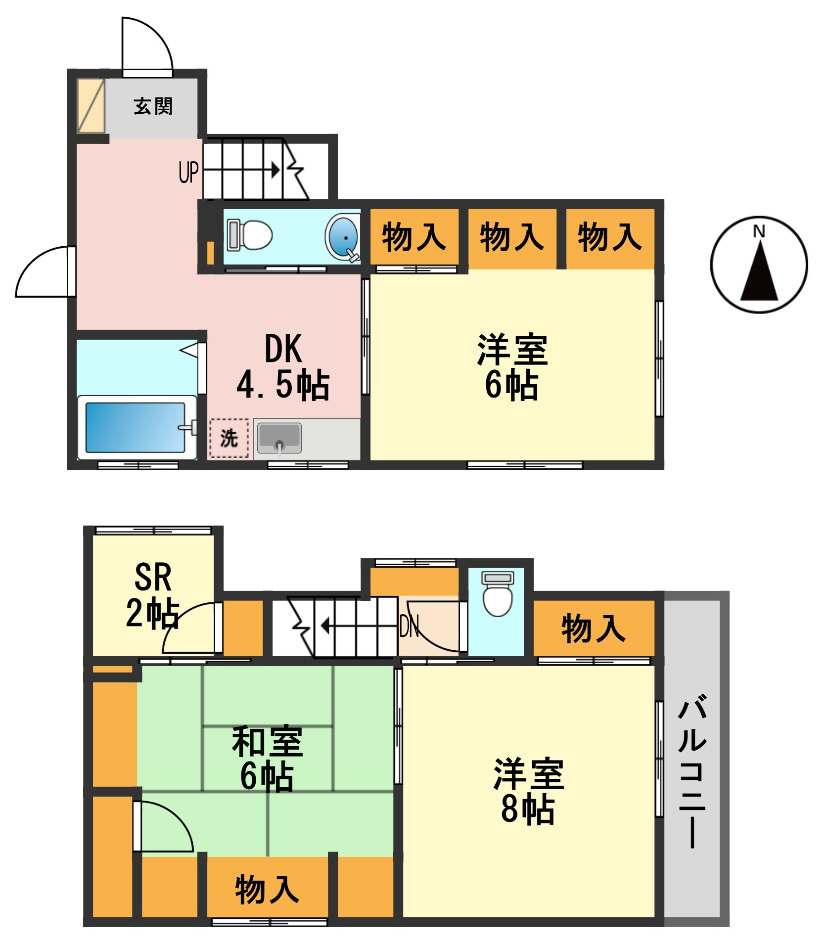 江戸川区南小岩４丁目戸建の間取り