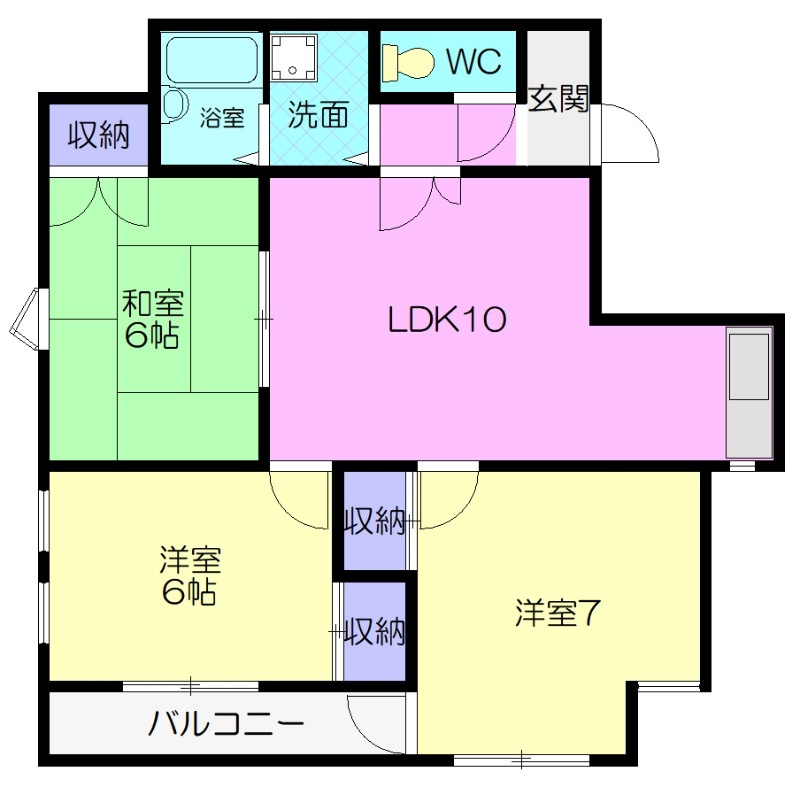 イーストガーデン杉の木館の間取り