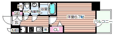 【間取り】 | プレサンス新町ウィズ　ジョイ