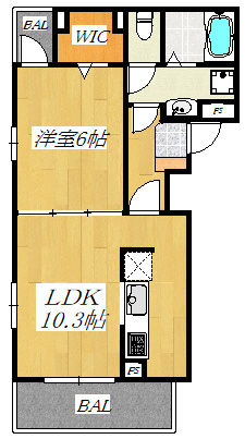 ソレアード西尾久の間取り|間取りです☆2面採光の角部屋☆