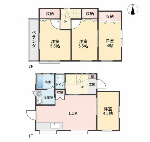 市川市大野町Ⅱの間取り