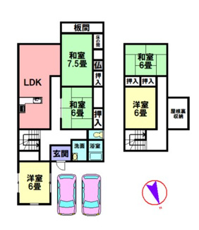 【間取り】 | 加東市鳥居　貸家