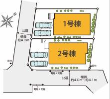 藤沢市辻堂太平台1丁目　新築戸建　全２棟の区画図|対象2号棟