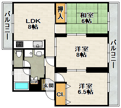 アビタシオン仁川の間取り