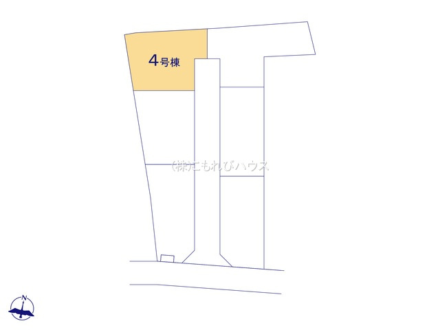 上尾市平方　3期　新築一戸建て　グラファーレ　04の区画図|4号棟