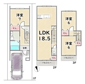 【間取り】 | 右京区太秦八反田町
