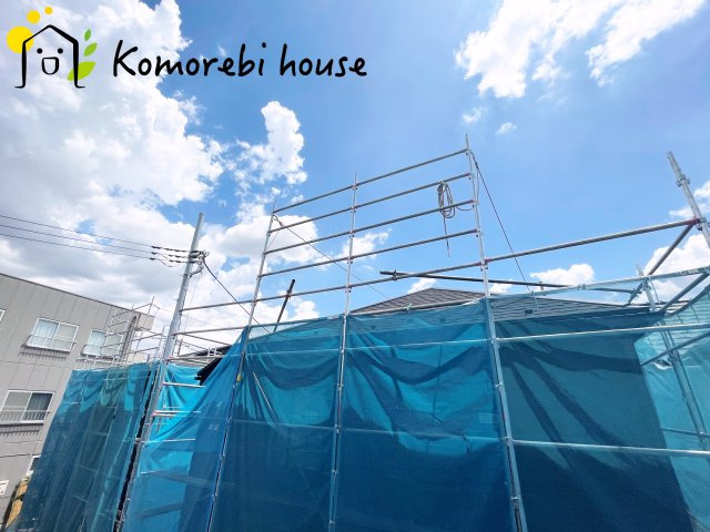 上尾市平方　3期　新築一戸建て　グラファーレ　05の前面道路含む現地写真|26.8.7　撮影済み