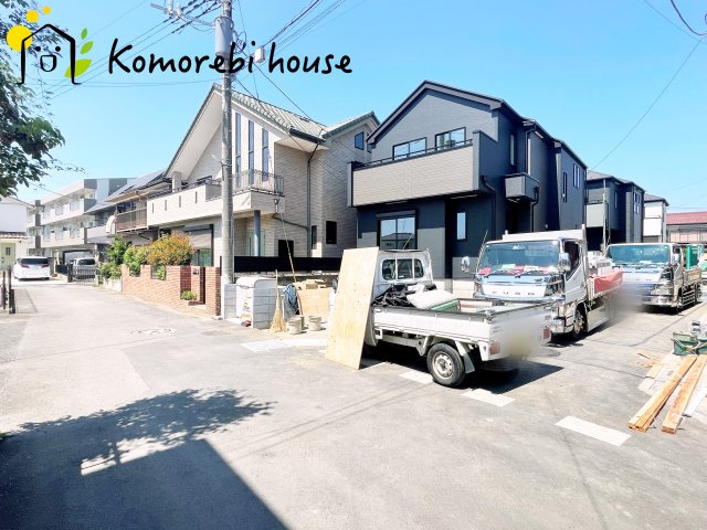 上尾市平方　3期　新築一戸建て　グラファーレ　06の前面道路含む現地写真|8/4撮影
