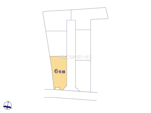 上尾市平方　3期　新築一戸建て　グラファーレ　06の区画図|6号棟