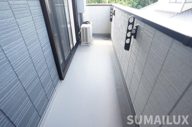 熊本市東区下南部１丁目のアパートのバルコニー