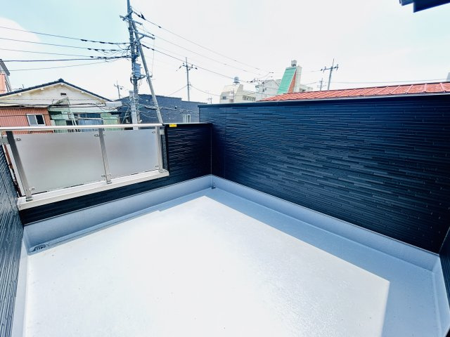 新築　前橋市城東町1期　１号棟のバルコニー|現地写真　日当たりの良いバルコニーはお洗濯物もよく乾きそうです◎
　