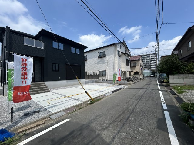 新築　前橋市城東町1期　１号棟の前面道路含む現地写真|現地写真　南東側接道幅員約5ｍ