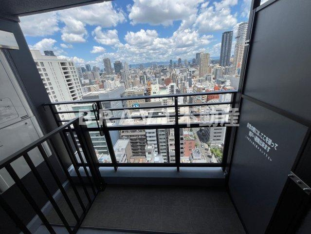 ブランズタワー谷町四丁目のバルコニー