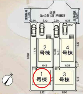 【区画図】 | 国分寺市東戸倉1丁目　全4棟　1号棟　仲介手数料無料