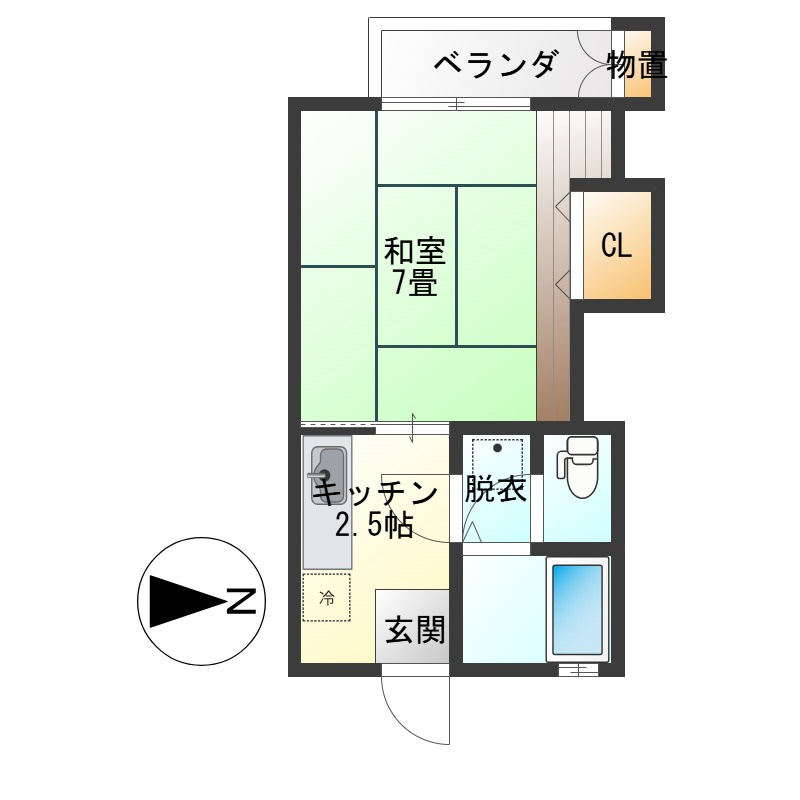 ハイツコマツの間取り