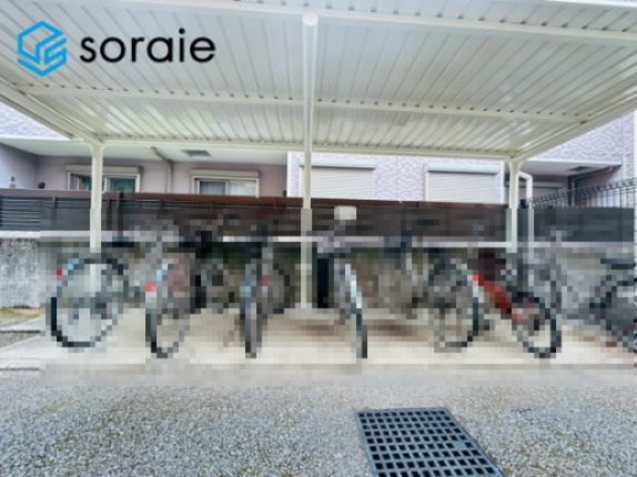 ヴィルヌーブ川越　中古マンション　4階の駐輪場|6/2撮影