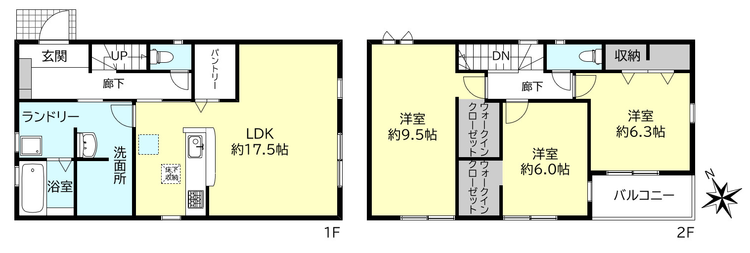神戸市西区王塚台6丁目新築戸建４号棟の間取り