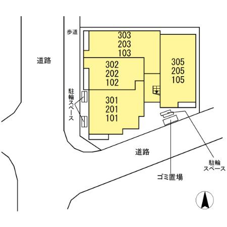 アナシエ鹿浜の区画図