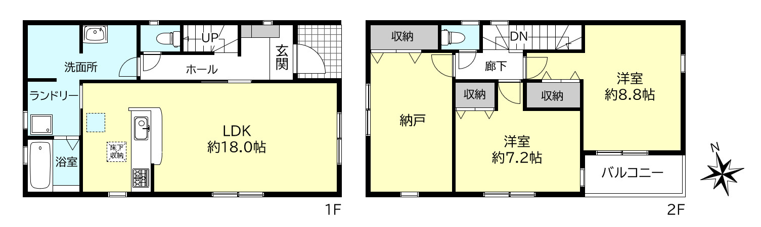 神戸市西区王塚台6丁目新築戸建５号棟の間取り