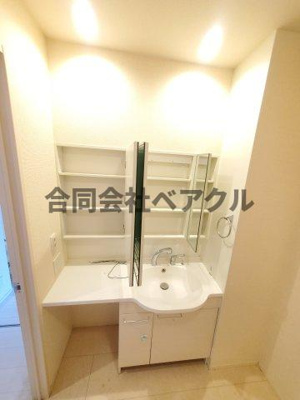 【独立洗面台】 | DANRANⅡ | 独立洗面台、小物を置くことができて便利です