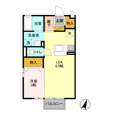 【間取り】 | エクレールB | エクレールＢ