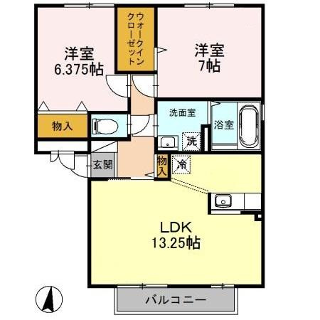 【間取り】 | サニーウッドＤ | サニーウッドＤ