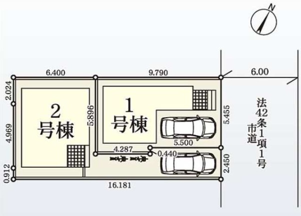 市川市幸２丁目の区画図