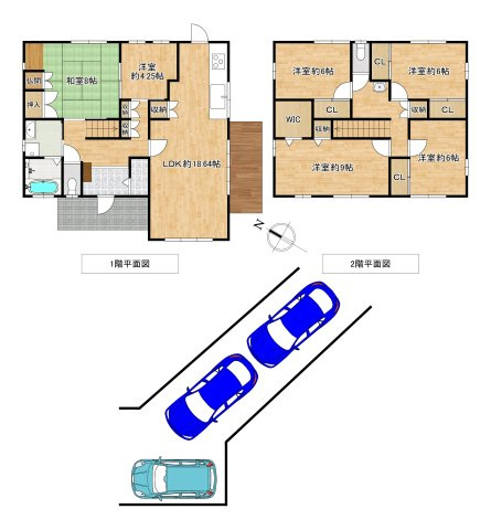 奈良県生駒市桜ケ丘の間取り|◆6LDK　土地面積：293.30ｍ2　建物面積：149.05ｍ2　駐車場3台可◆