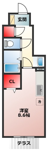 【間取り】 | エスポワール久米田
