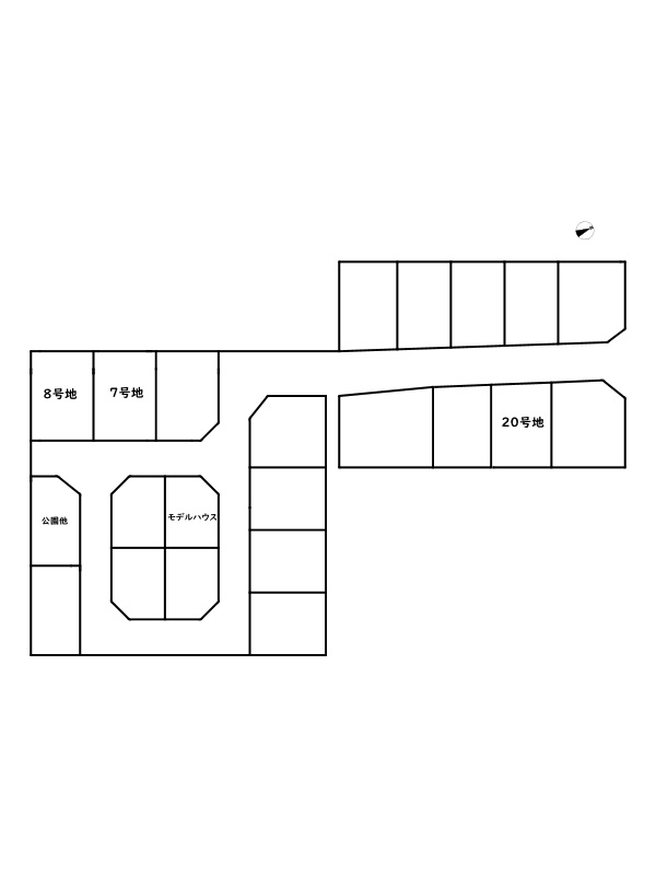 赤穂市加里屋/全21区画の区画図