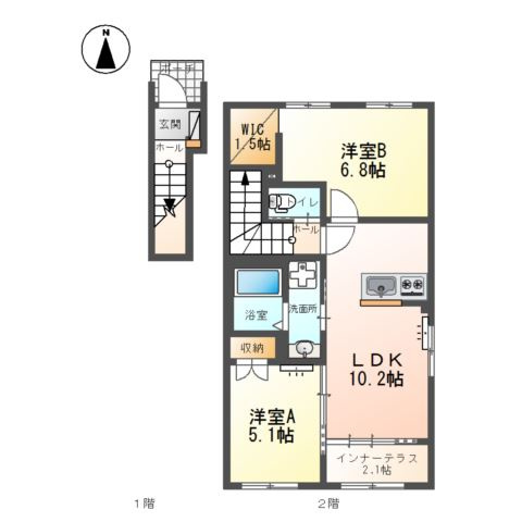 （仮称）葛城市南道穂新築アパートの間取り