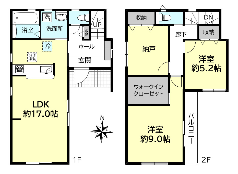 明石市材木町新築戸建の間取り