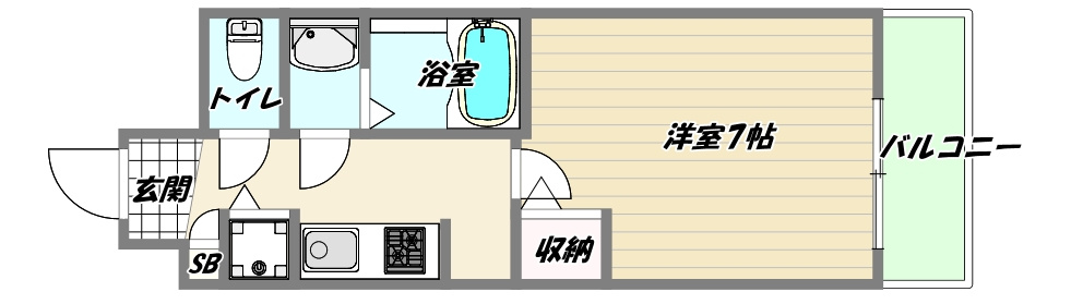 大阪市東淀川区西淡路２丁目の賃貸マンションの間取り