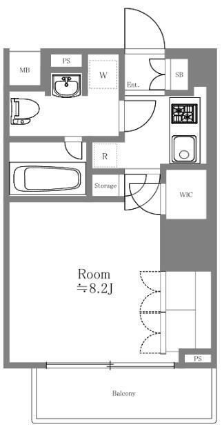 ＡＸＡＳ東新宿アジールコートの間取り
