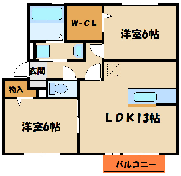 ヴィ　ボヌールの間取り
